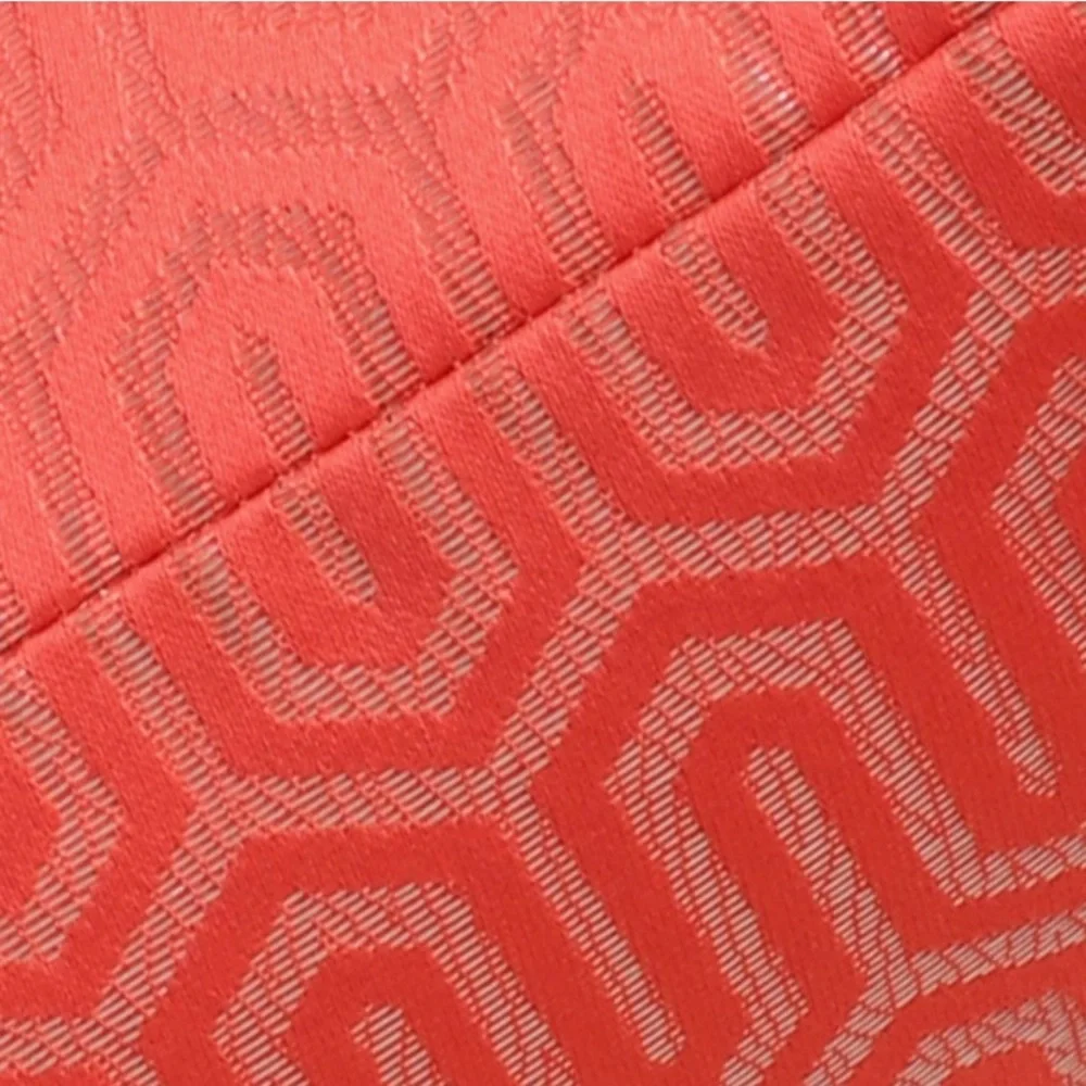 🎉HP | Luxury Home | Coral & Gold Geometric Design Jaquard Throw Pillow Covers